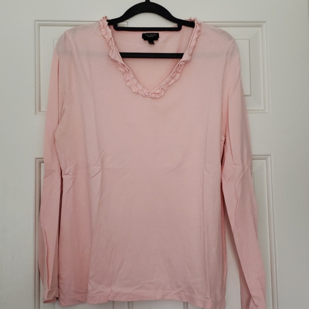 Talbots blush pink top size M